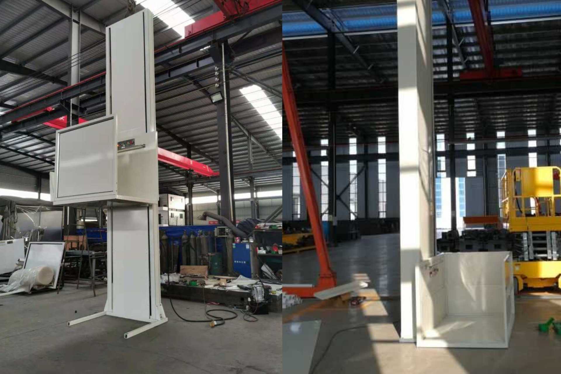 Vertical wheelchair lift example